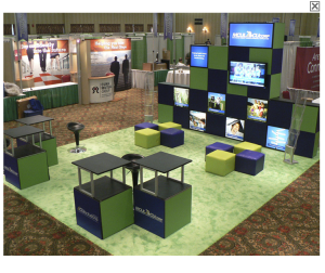 Rental trade show exhibit, MultiQuad Display system for MCUL