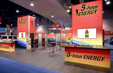 Professionally designed 5-Hour Energy tradeshow display