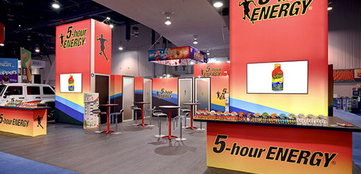 Professionally designed 5-Hour Energy tradeshow display