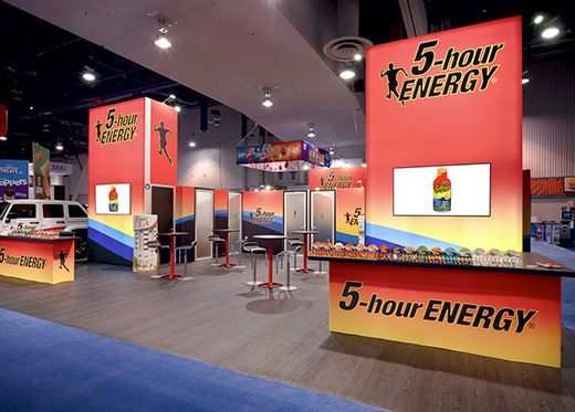 Professionally designed 5-Hour Energy tradeshow display