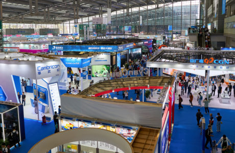 Trade Show Convention with Multiple Booths
