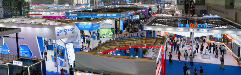 Trade Show Convention with Multiple Booths