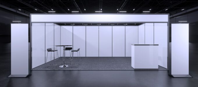 Exhibition standing for mockup